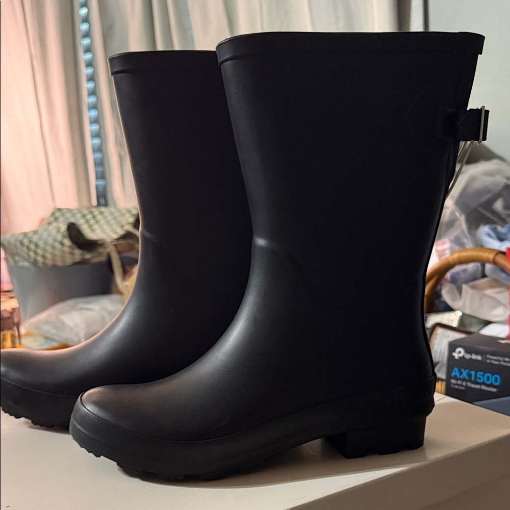 a new day Black Women's Winter Rain Boots